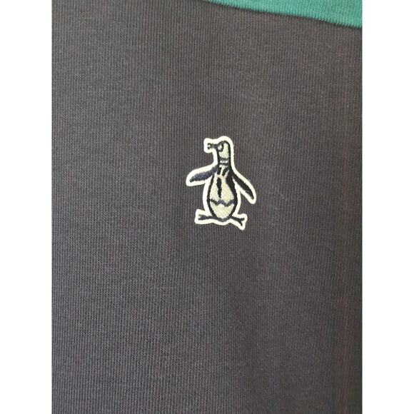 Original Penguin Track Jacket New Zip Men's Casual Soft Navy Green Sport Medium - Picture 4 of 11